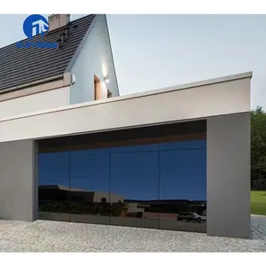 DS现代风格铝框齐平金属手风琴组合高架车库门