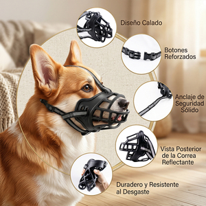 Bozal de malla para perros talla M que previene ladridos y mordeduras - Product Image 3