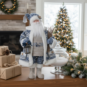 Nouveaux produits à succès, figurines de Père Noël vintage bleu foncé pour l'extérieur, Noël - Product Image 2
