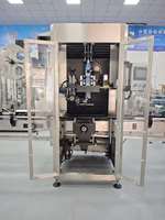Machine d'étiquetage et d'emballage automatique portable pour bouteilles de vin, de boissons et d'huile en verre, avec PLC et moteur