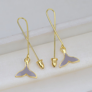 S925 Silver <b>Star</b> <b>Moon</b> Earpin Long Tassel Earstring Pearl <b>Earrings</b> DIY Jewelry Accessories 907 Tray Trendy Copper Main Material - Product Image 2