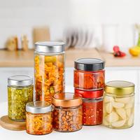 Lege Chili Saus Fruitconserven Tomatensaus Honing Glazen Flessen Herbruikbaar Met Aluminium Dop