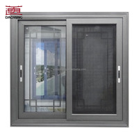 Ventana Abatible de Alta Resistencia de Aleación de Aluminio con Doble Vidrio Templado y Malla de Acero Inoxidable