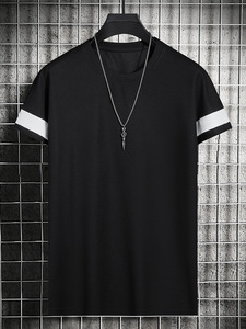 Người đàn ông của thời trang Waffle Knit Top thoải mái và thoáng khí ngắn tay T-Shirt cho thanh thiếu niên lỏng phù hợp với mùa hè thể thao vest - Product Image 5