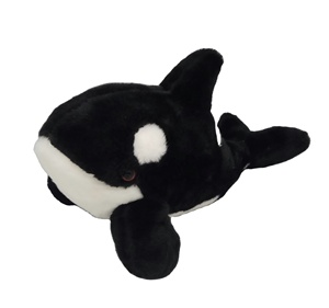 Nuovo simpatico peluche peluche peluche di mare balena nera per bambini realizzato con cotone PP nuovo tessuto - Product Image 1