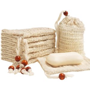 Nueva Bolsa de Jabón de Sisal en Oferta, Bolsa Exfoliante para Jabón con Cordón, Cuentas de Madera, Bolsa para Jabón Seco Espumante - Product Image 1