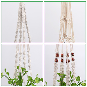 DREA Set di Supporti per Piante in Macramè <span class=keywords><strong>da</strong></span> <span class=keywords><strong>Parete</strong></span>, Appendini per Piante in Macramè - Product Image 3