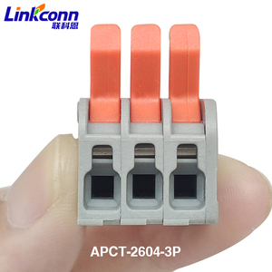 Conector de cable de 3 vías Linkconn, bloque de terminales de conexión rápida, terminal tipo palanca naranja, conector de accesorios de cable rápido APCT-2604 - Product Image 5