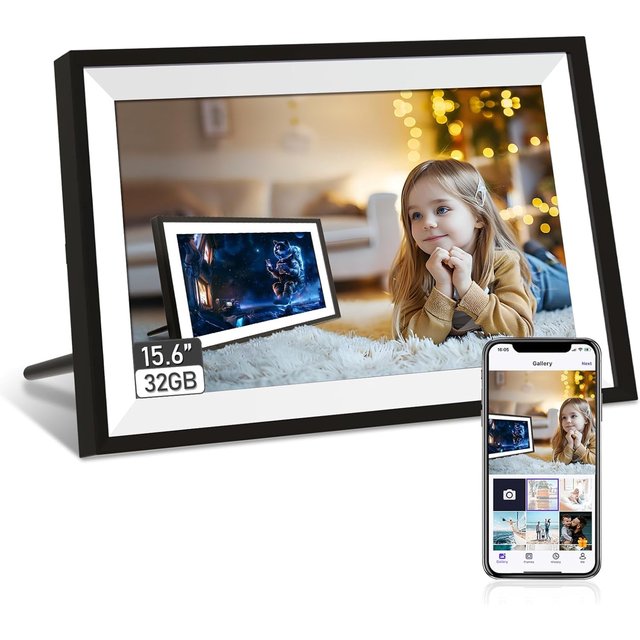 15.6inch Smart Digital Picture Frame SD Card USB LCD Screen Photo Album Screen Photo Album Large Size Family Photo Storage