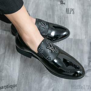 Zapatos Casuales de Cuero Genuino para Hombre, Color Marrón, Antideslizantes, Flexibles, con Cordones, para Discoteca - Product Image 2