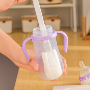 Popular Long Handle Glass Cleaning <b>Brush</b> <b>Bottle</b> Tea Cup Sponge Cleaner Kitchen Tool Wood Pulp Cotton Cup <b>Brush</b> - Product Image 4