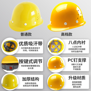 Casco de Seguridad Pris Shield de Fibra de Vidrio con Suspensión de 8 Puntos, Transpirable, para Obras de Construcción, Color Amarillo - Product Image 1