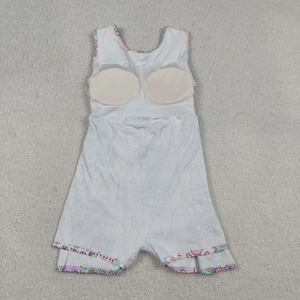 GSD3053 ชุดโยคะเด็กผู้หญิงพิมพ์ลายดอกไม้กระต่ายสีชมพูสำหรับวันอีสเตอร์ - Product Image 6