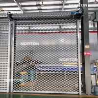 Porte de sécurité manuelle moderne enroulable coupe-vent avec grille métallique pour usage agricole - Vente en gros
