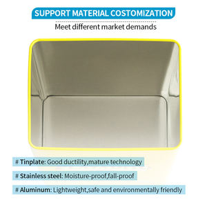 Contenedor Cuadrado de Hojalata al por Mayor, Grado Alimenticio, para Café, Azúcar, <span class=keywords><strong>Yerba</strong></span> <span class=keywords><strong>Mate</strong></span>, con Boquilla, para Almacenamiento de Alimentos y Yerbero - Product Image 4