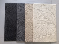 Tapis Jacquard Géométrique de Luxe, Fabriqué à la Machine, Imperméable, Antidérapant, Doux et Moelleux, à Poils Moyens, en Microfibre avec Support PVC, pour la Maison et le Salon
