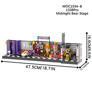 Venta al por Mayor MOC1554 <span class=keywords><strong>FNAF</strong></span> Midnight Bear Stage a B, Creativos Mini Bloques de Construcción DIY, Juguetes Educativos para Niños - Product Image 5