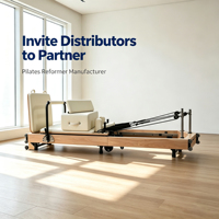 Machine de Pilates pliable en bois de chêne avec jambes réglables, lit de Pilates portable et durable pour studio de yoga et salle de sport