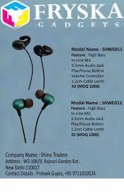 A One Premium High Bass 3.5mm Audio Jack micro en ligne écouteur filaire (argent et vert) dernier prix pour les écouteurs - Product Image 3