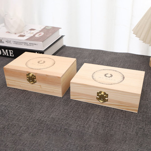 Caja de almacenamiento de madera con tapa abatible de 9 cm x 8 mm de grosor para joyas, aceites esenciales, perfumes, organizador de escritorio - Product Image 1