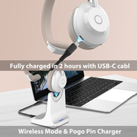 Casque à réduction de bruit ENC à double mode 2.4G et professionnel avec longue autonomie de batterie 500mAH