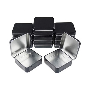 Vuông Kim Loại Rỗng Có Thể Hộ Gia Đình Lưu Trữ <span class=keywords><strong>Container</strong></span> Lưu Trữ <span class=keywords><strong>Mini</strong></span> Box Với Nắp Bản Lề Nhỏ Kim Loại Hộp Cookie Hộp Thiếc - Product Image 5