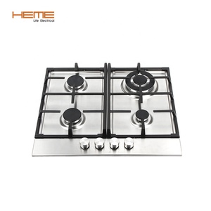Estufa de Cocina Empotrada de 4 Quemadores con Dispositivo de Seguridad, Acero Inoxidable, a Gas, con Quemador Wok - Product Image 2