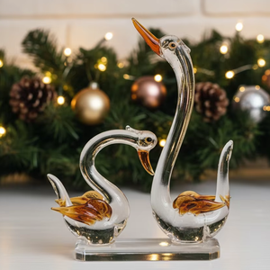 Dôme en verre soufflé artisanal, thème oiseaux en vol, décoration intérieure, Rajasthan, mini-monde en verre, Noël, Nouvel An chinois, Rentrée scolaire - Product Image 1