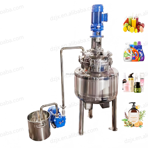DZJX Asme chaqueta de vapor Calefacción de acero inoxidable neutralizador de una sola capa químico vacío homogeneizador mezclador reactor con plataforma - Product Image 5