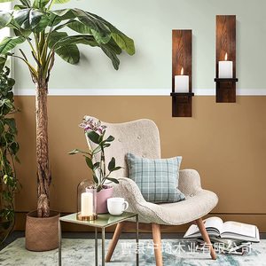 Home living room <b>wall</b>-mounted decorative <b>shelf</b> set, two-piece <b>wall</b>-mounted storage rack, cross-border <b>wall</b> <b>floating</b> wooden - Product Image 3