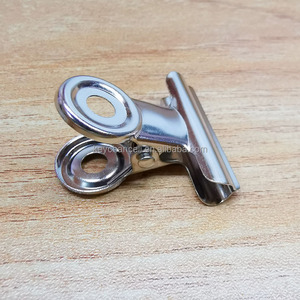 Trung Quốc 38 Mét Bạc Nickel logo quảng cáo áp phích kẹp kim loại giấy nhận lưu ý hóa đơn <span class=keywords><strong>Clip</strong></span> kim loại Bulldog Clips cho cà phê niêm phong túi - Product Image 2
