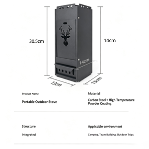 <span class=keywords><strong>Estufa</strong></span> <span class=keywords><strong>Rocket</strong></span> de Picnic de Nuevo Estilo, Portátil para Exteriores, de Leña, para 1-2 Personas, de una Pieza, para Campismo en la Naturaleza - Product Image 5