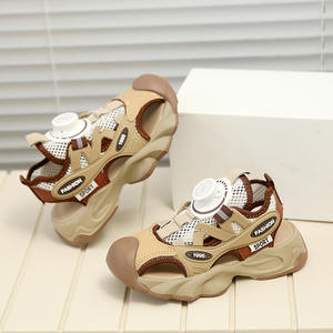 2025 New Summer Boys' <b>Beach</b> Sports Sandals Closed Toe Casual <b>Shoes</b> with Mesh Hollow Featuring Rubber PVC & PU Insole Materials - Product Image 6