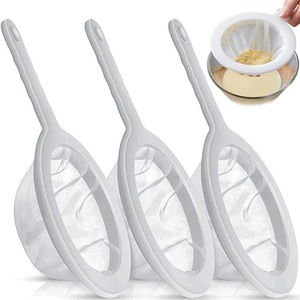 100/200/400 Mesh Washable Nylon Ultra Fine Filter Mesh Strainer Spoon Sieve Soy Milk Juice <b>Coffee</b> Tea Filter Kitchen Colander - Product Image 1