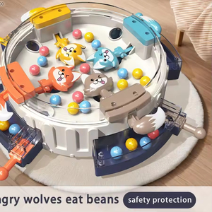 เกมกระดานการศึกษาสำหรับเด็ก การ์ตูน เกมในร่ม เกมฝึกปฏิกิริยาตอบสนองระหว่างมือและตา เกมครอบครัว เกมกบกินถั่ว - Product Image 2