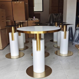 Luxury Milk Tea Shop Round Table Hotel Lounge Meeting Table Small Reception Coffee Shop Stone Slab Table Durable Versatile - Product Image 3