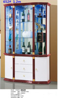 Meuble de luxe en vente chaude, design en bois, vitrine à vin blanc pour salon