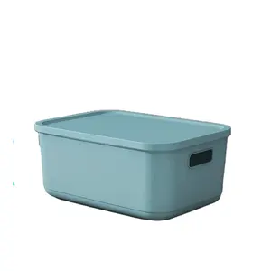 矩形环保塑料器皿下储物盒带盖家用塑料储物盒储物篮