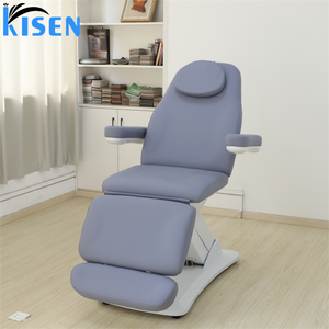 Lit de beauté électrique Kisen Salon Furniture à 3 moteurs, base à colonne unique, lit de massage électrique pour salon et spa avec commande au pied intégrée - Product Image 1