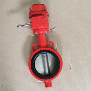 DN100 PN10/16ที่นั่งแบบนิ่มทำจากเหล็กหล่อชนิดเวเฟอร์สัญญาณไฟน้ำวาล์วผีเสื้อ - Product Image 3