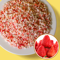 Zonder toevoegingen Zoete Bulk FD Aardbei Vriesgedroogde Blokjes Gedroogd Fruit 1-3mm Snacks