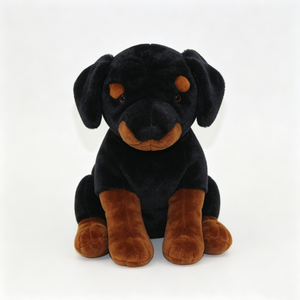 Peluche de Rottweiler personalizado, peluche de Rottweiler, perro de peluche Rottweiler, peluche de perro negro y marrón, peluche de perro realista - Product Image 1