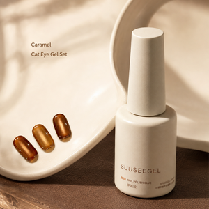 Suuseegel Coffret de vernis gel effet œil de chat <span class=keywords><strong>Caramel</strong></span> Châtaigne 15ml avec 10 nuances brunes chaudes pour le nail art d'automne - Product Image 3