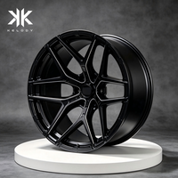 Nouvelle jante en alliage forgé noir brillant usiné multi-rayons 18-22 pouces 5x112 5x114.3 5x120 Sport Luxe Personnalisée ET Universelle