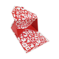 Boîte cadeau magnétique rigide triangulaire personnalisable pour Noël, avec ruban brillant/laminé/mat, gaufrage, recyclable, différents poids