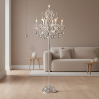 Lampe de sol décorative de luxe, lampe de sol en cristal, lampe de sol moderne pour villa, hôtel, salon, chambre à coucher, lampe sur pied LED, éclairage domestique