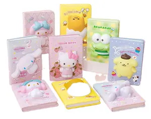 Yubon Stationery Kunomi Mini Stress Relief Notebook Handbook for Girls Kurumi Melody Cinnamoroll Book Cartoon Notebook Paper