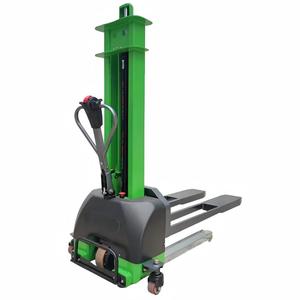 Gerbeur électrique 1 tonne, fourche 1500 mm, mât simple, pneus pleins, utilisation intérieure, commande en position debout, batterie au plomb-acide - Product Image 3