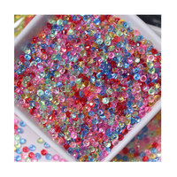 Perles de pierres précieuses en acrylique AB colorées 3*4MM pour remplissage de vases, décoration de fêtes, mariages et maison, remplissage en diamant à facettes
