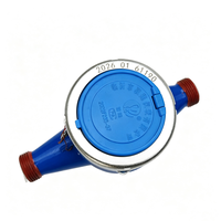 Digital Water Meter DN15 Brass Cast Iron Plastic Material Industrial Use IP68 Protection Threaded Connection 2.5m/h Flow OEM